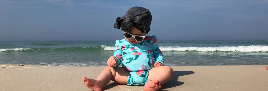 maillots de bain anti-UV pour bébé fille